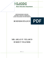 Velasco Business Finance Module