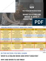 What Is A Failure Mode & Effect Analysis (Fmea) ?: Section Introduction