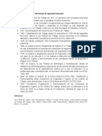 Historia en México Línea Del Tiempo de Seguridad Industrial