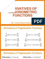 Derivative of Trigonometric Functions