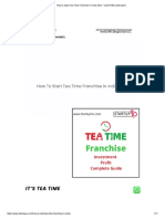 How To Open Tea Time Franchise in India 2022 - Cost, Profits StartupYo