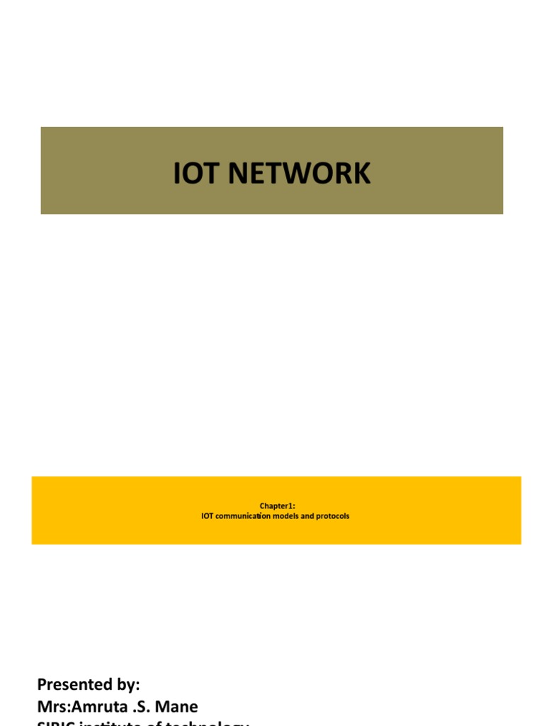 IoT Communication Models & Protocols | PDF | I Pv6 | Internet Protocols