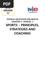 SHS Grade 11: Sports - Principles, Strategies and Coaching