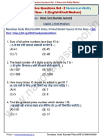 Navodaya Practice Question PDF Set - 2 Maths (Mini Mock) - 1