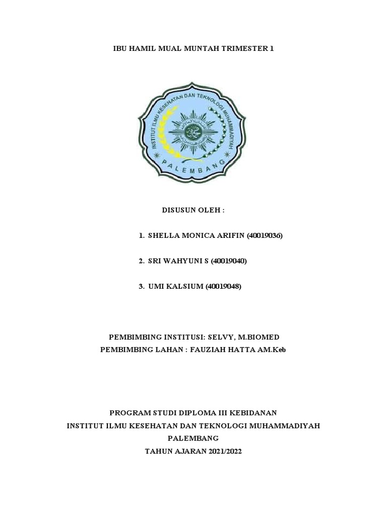Ibu Hamil Mual Muntah Trimester 1 PDF