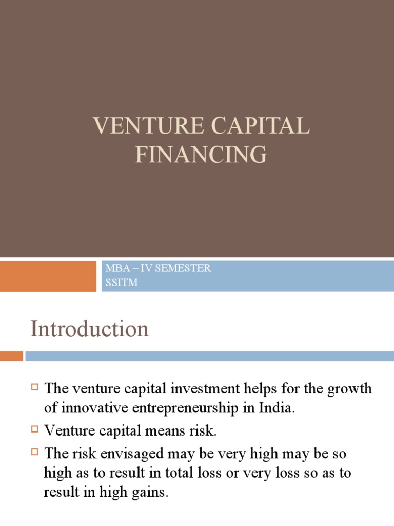 Venture Capital Funding | PDF | Venture Capital | Corporate Finance