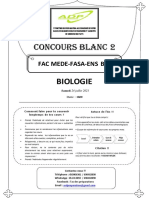 CONCOURS BLANC 2 BIOLOGIE