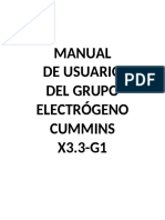 Manual Generador CUMMINS X3.3G1