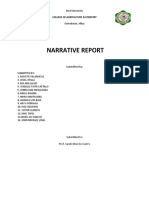 Narrative Report: Submitted by