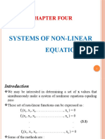Chapter Four: Systems of Non-Linear Equations
