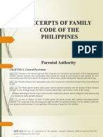 Excerpts of Family Code of The Philippines