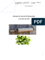 Alteração Da Taxa de IVA Restauração 1 de Julho de PDF