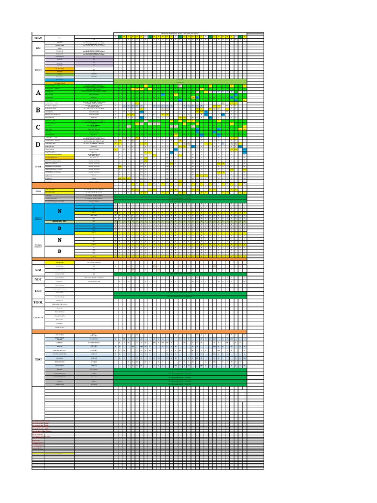 HKA Line Maintenance Roster January 2022 | PDF