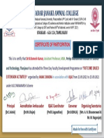 Certificate for Dr.N.Ramesh Kumar for _Faculty Development Program..._