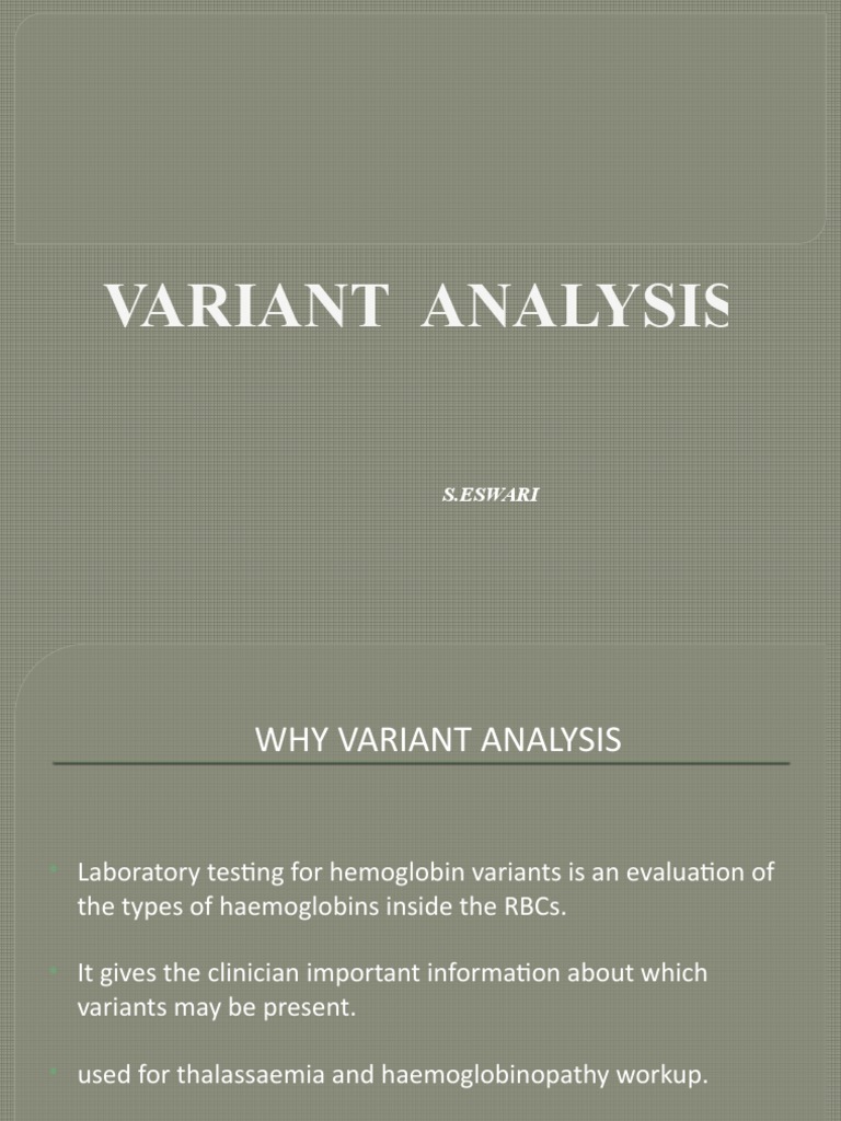 HPLC in Hemoglobin Variant Analysis | PDF | High Performance Liquid ...