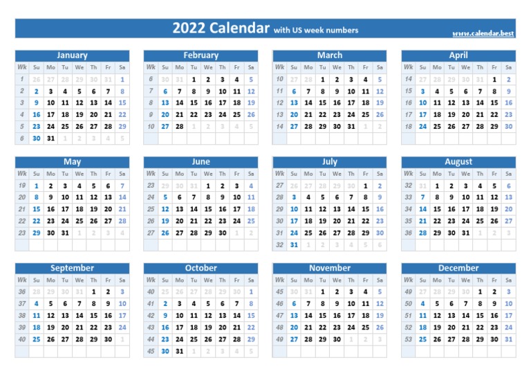 2022 Calendar with Week Numbers | PDF | Chess Openings | Chess