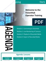 Welcome To The Visionhub Operator Training