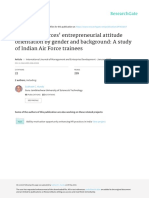 Human Resources' Entrepreneurial Attitude Orientation by Gender and Background: A Study of Indian Air Force Trainees