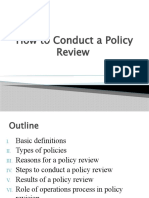 How To Conduct A Policy Review