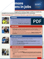 Budget 2011: Jobs & Skills Fact Sheet