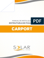 Instalação de Painel Solar Em Manual de Instalação Estrutura de Fixação - Carport