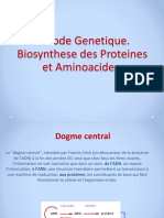 ! Code Genetique. Biosynthese Des Proteines Et Aminoacides