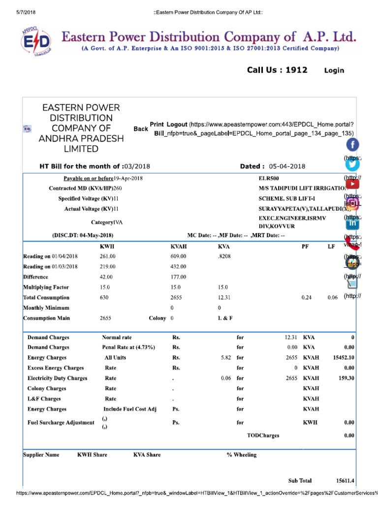 Eastern Power Distribution Company of AP LTD PDF