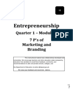 Entrepreneurship: Quarter 1 - Module 5 7 P's of Marketing and Branding
