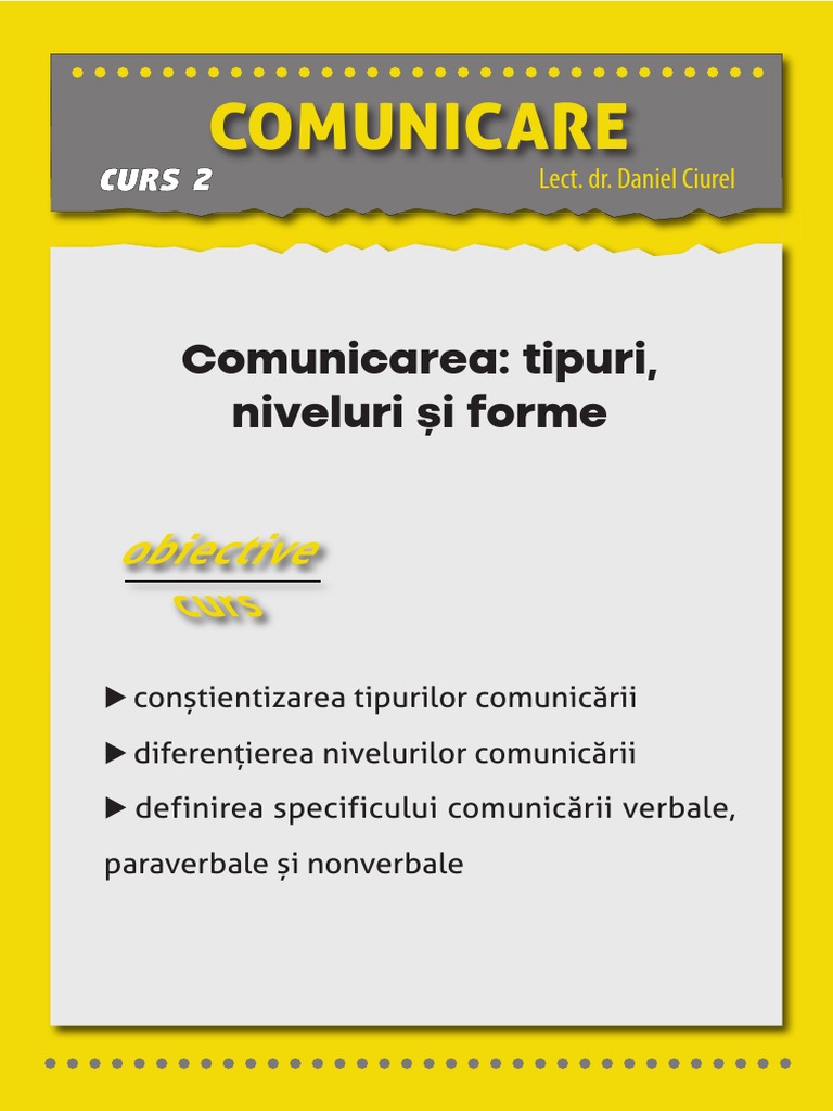 Comunicare Curs 2 DC | PDF