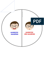 Alimentos saudáveis vs não saudáveis