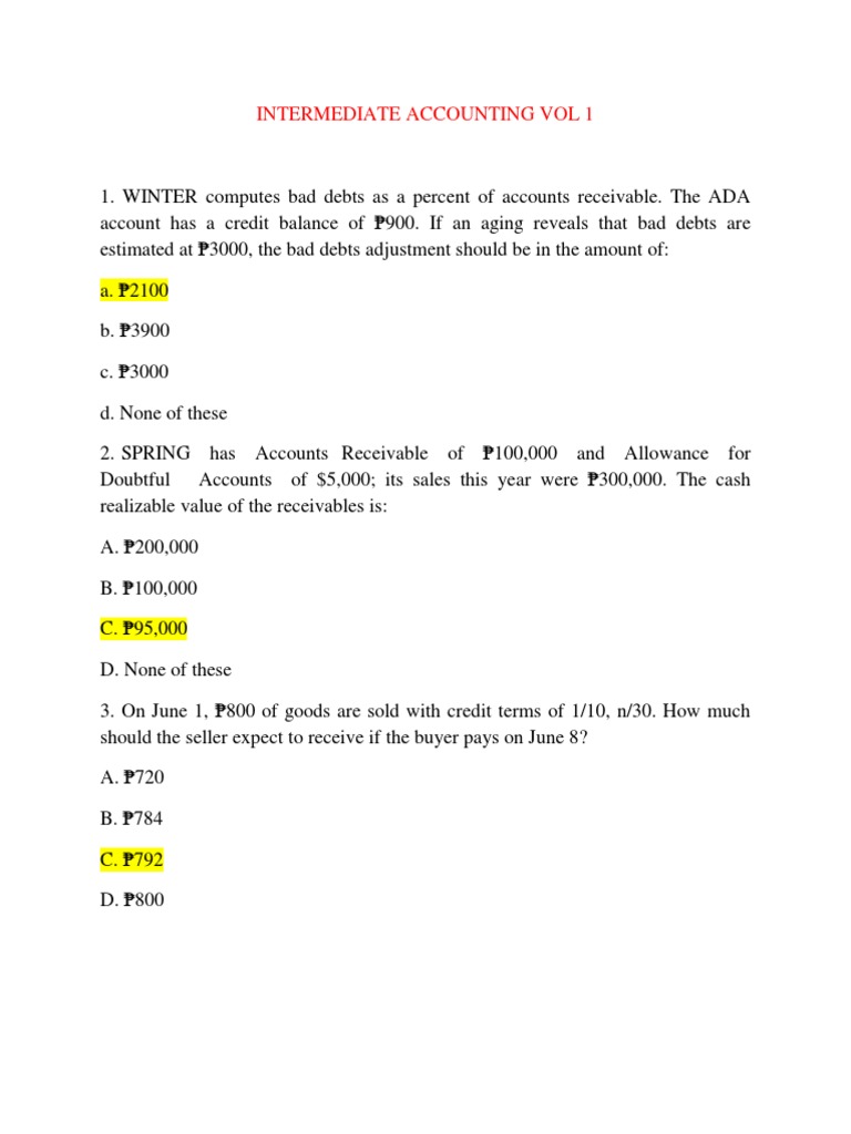 Intermediate Accounting Vol 1 5 | PDF