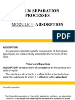 Che 126 Separation Processes: Module 4 - Adsorption