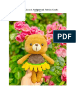 Oso de Girasol PDF Amigurumi Patron Gratis