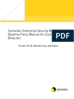 Symantec Enterprise Security Manager™ Baseline Policy Manual For Gramm-Leach-Bliley Act