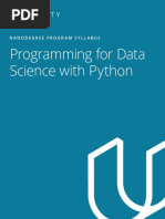 Programming For Data Science With Python Nanodegree Program Syllabus