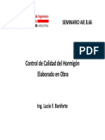 Control de Calidad Del Hormigón Elaborado en Obra - AIE 8,66