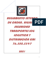 Reglamento Interno de Orden Higiene y Seguridad