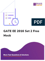 GATE EE 2016 Set 2 Free Mock