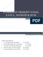 Pemberian Oksigen Nasal Kanul, Masker & BVM
