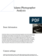 Ansel Adams Photographer Analysis