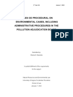 Rules Od Procedural On Environmental Cases, Including Administrative Procedures in The Pollution Adjudication Board