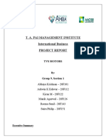 T. A. Pai Management Institute International Business Project Report