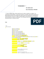 Worksheet - 7: NAME-Chetan Sen UID - 20MCA1414 Subject - AIP LAB Date of Submission - 29/01/2022 Task