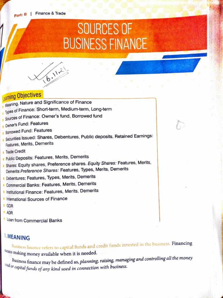 Sources of Business Finance Explained | PDF | Dividend | Preferred Stock