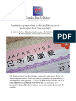 Aprenda A Preencher Os Formulários para Renovação Do Visto Japonês - Japão Na Prática