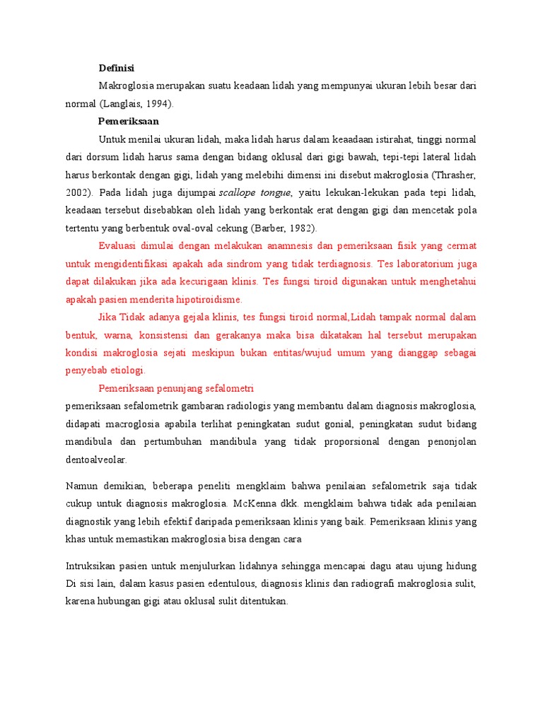 Macroglossia | PDF