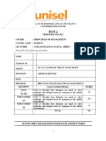 Test 2: Faculty of Business and Accountancy Universiti Selangor