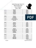 Jadwal Renungan Kelas IX C