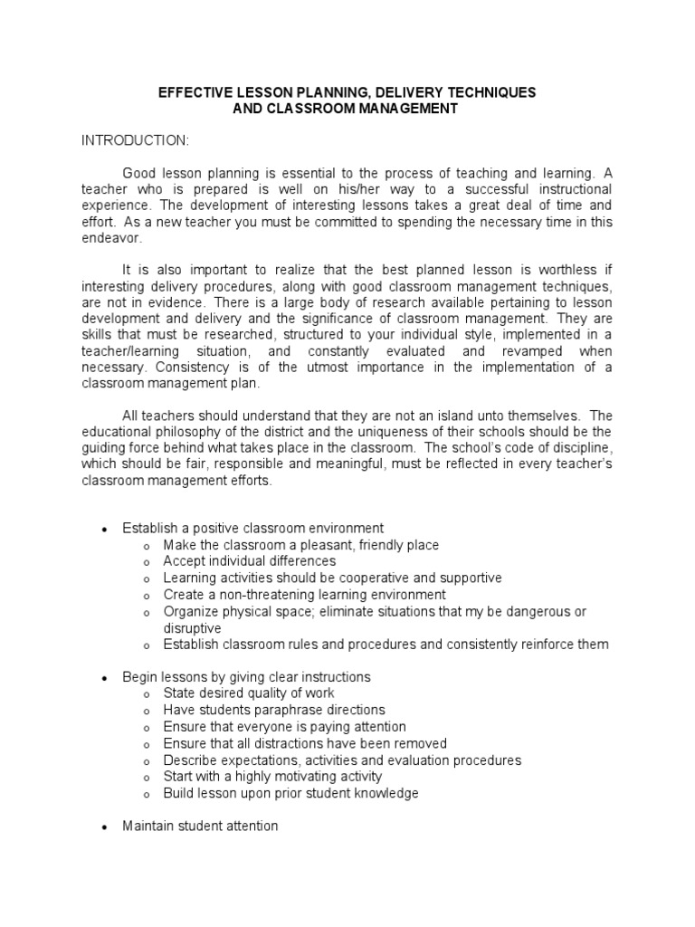 Effective Instructional Planning | PDF | Lesson Plan | Learning