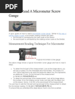 How To Read A Micrometer Screw Gauge and Vernier Calipers